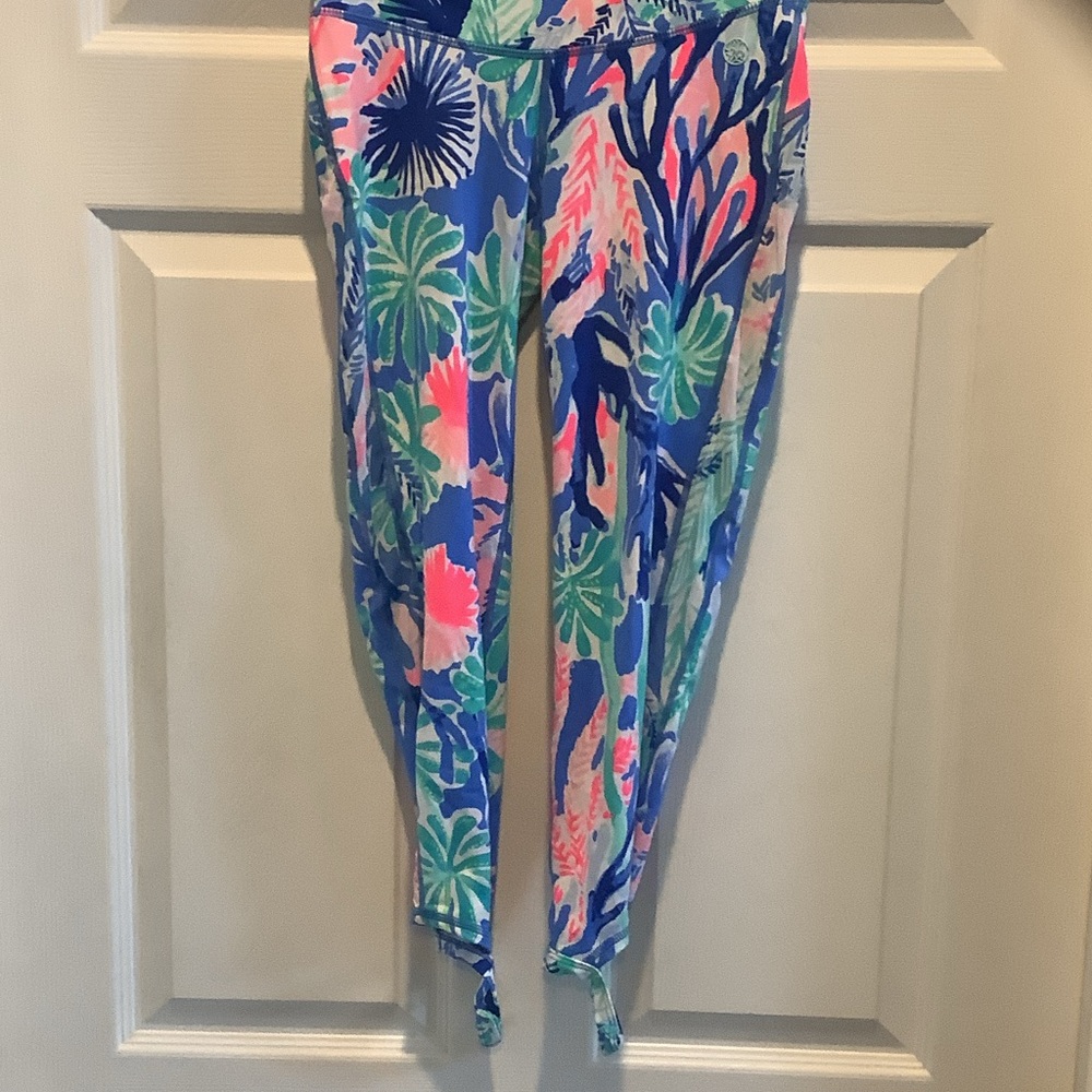 Lilly‎ Pulitzer Logo Leggings, stirrups, XS,luxletic